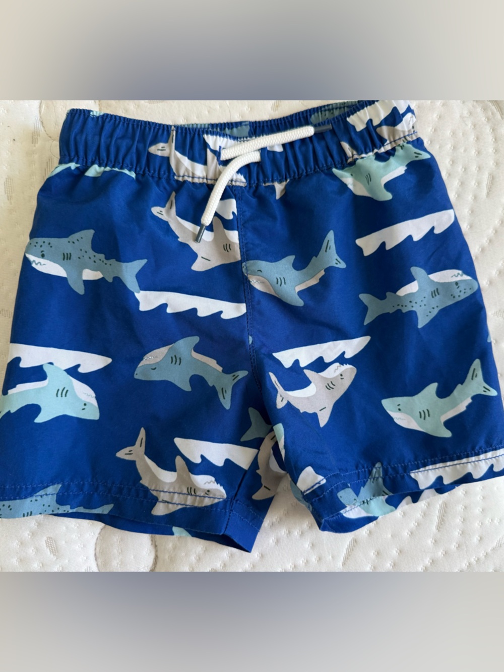 Old Navy Blue Shark Print Swim Trunks